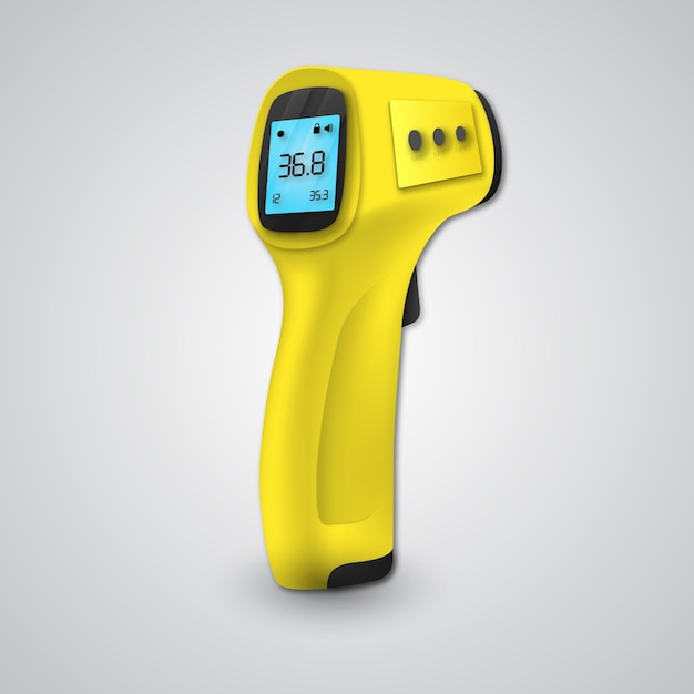 Free vector realistic non-contact infrared thermometer