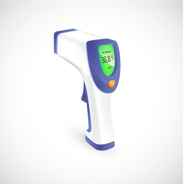 Free vector realistic non-contact infrared thermometer