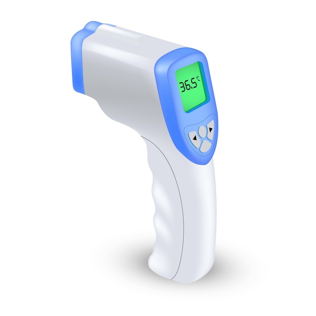 Free vector realistic non-contact infrared thermometer