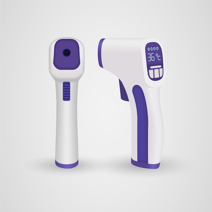 Free Vector realistic non-contact infrared thermometer