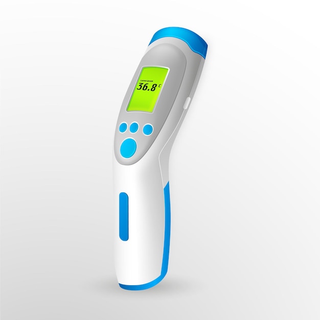 Vettore gratuito termometro a infrarossi realistico senza contatto