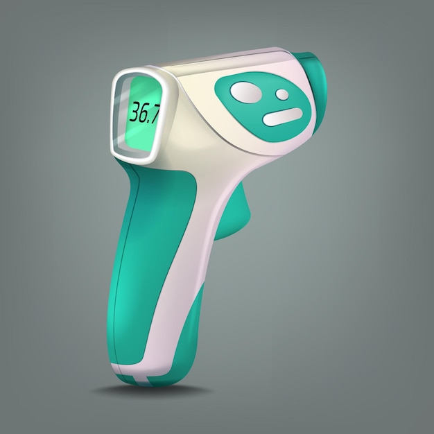 Free vector realistic non-contact infrared thermometer