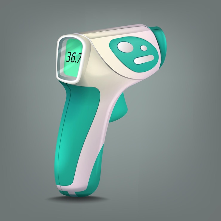 Free Vector realistic non-contact infrared thermometer