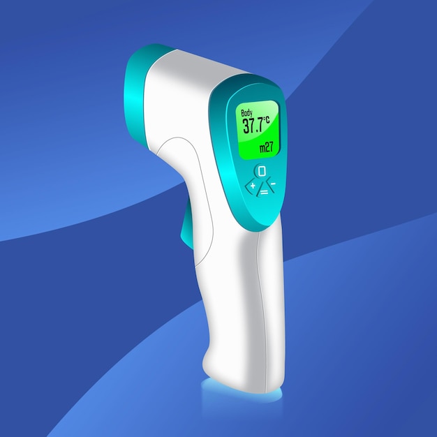 Free vector realistic non-contact infrared thermometer