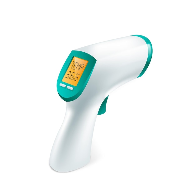 Free vector realistic non-contact infrared thermometer