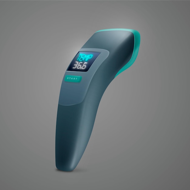 Free vector realistic non-contact infrared thermometer