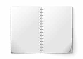 Free vector realistic notepad open