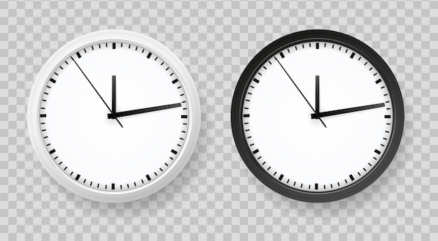 Бесплатное векторное изображение Набор реалистичных офисных часов