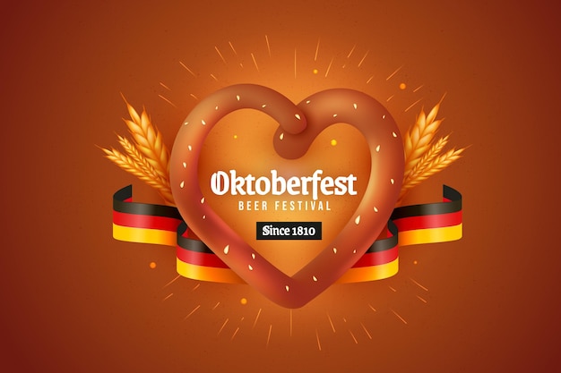 Realistic oktoberfest background