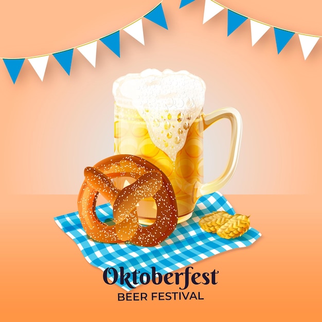 Realistic oktoberfest concept