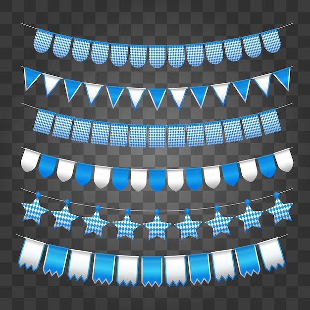 Free vector realistic oktoberfest garland collection