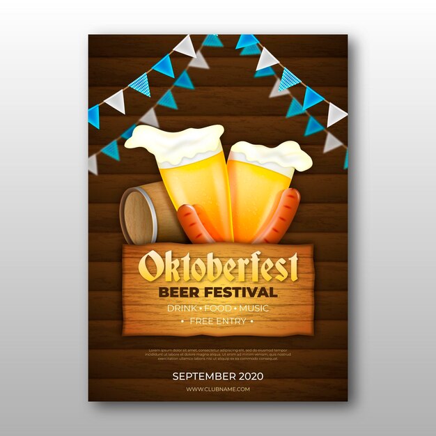 realistic oktoberfest poster