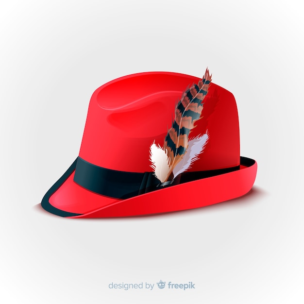Реалистичная красная шапка Октоберфест