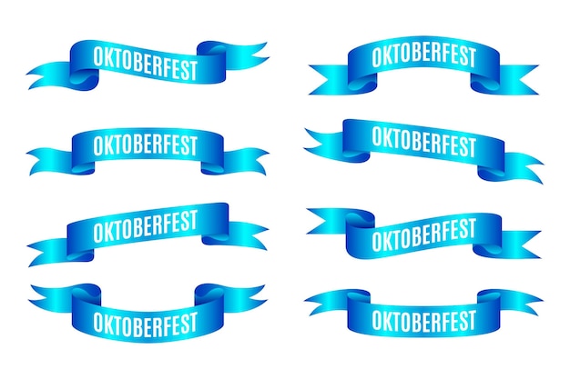 Free vector realistic oktoberfest ribbons