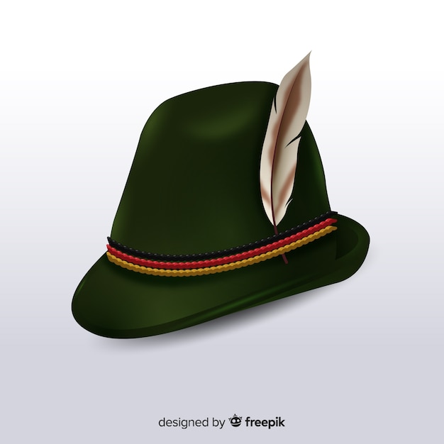 Free vector realistic oktoberfest traditional hat