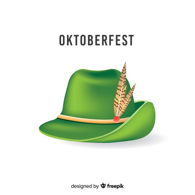 Realistic oktoberfest traditional hat