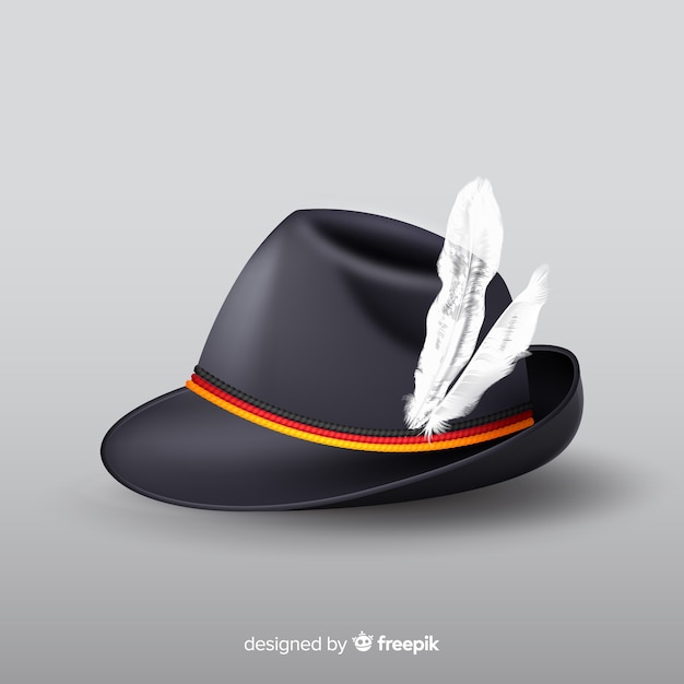 Free vector realistic oktoberfest traditional  hat