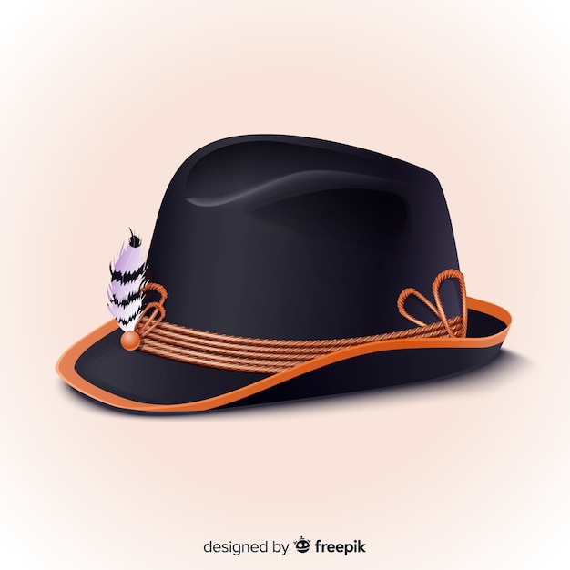 Free vector realistic oktoberfest traditional hat