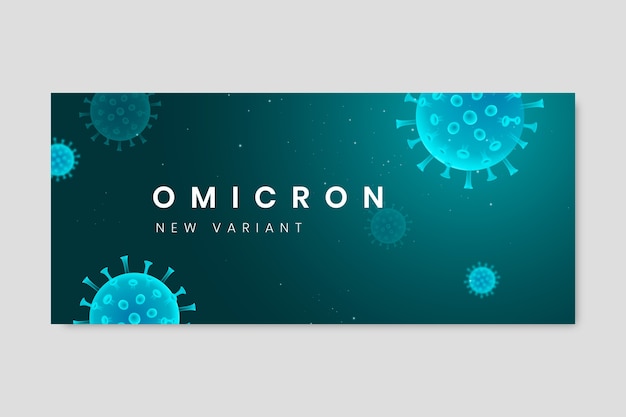 Realistic omicron banner