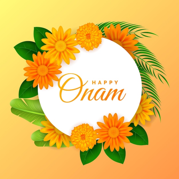 Realistic onam background