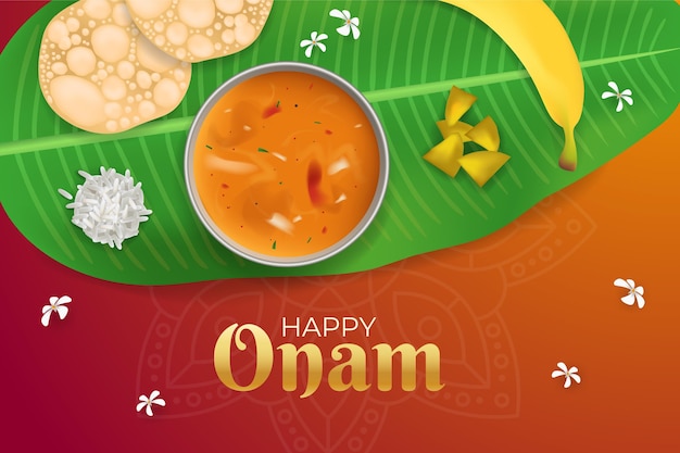 Realistic onam concept