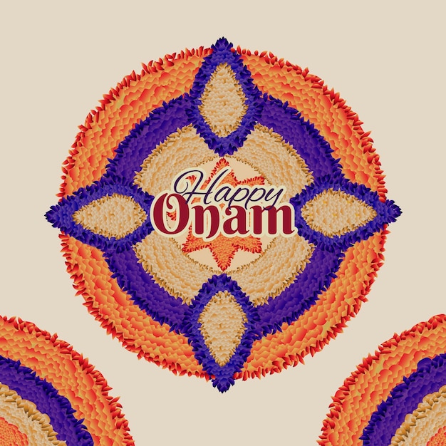 Realistic onam floral decoration