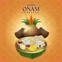 Free vector realistic onam illustration concept