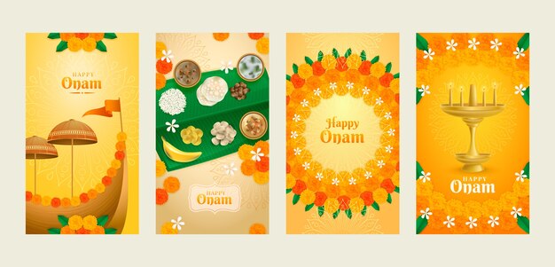 Realistic onam instagram stories collection