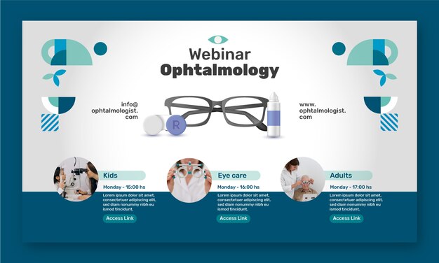 Realistic ophthalmologist webinar template