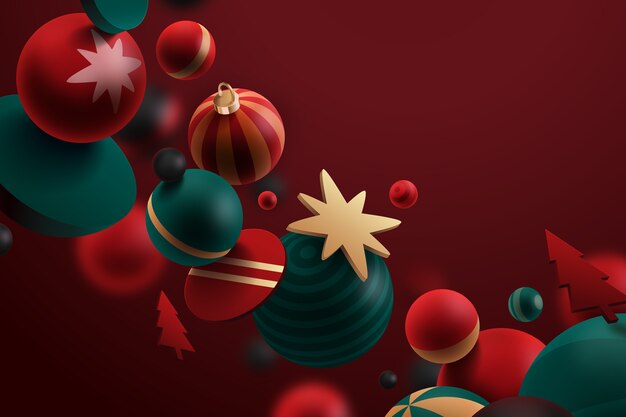 Realistic ornaments background