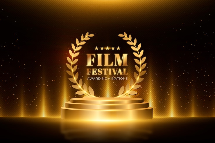 無料Vector リアルなオスカー映画賞の背景