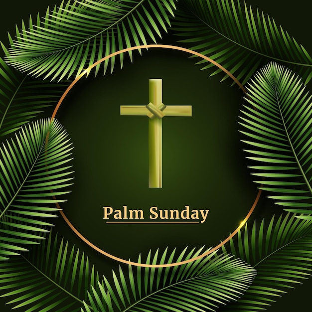 Free vector realistic palm sunday illustration