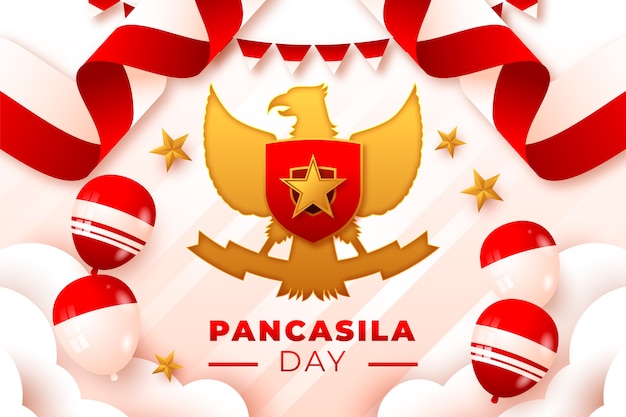 Realistic pancasila day background