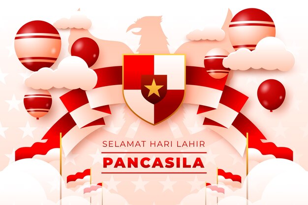 Realistic pancasila day background