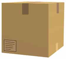 Free vector realistic paper box isolated