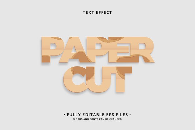 Realistic paper cutout text effect