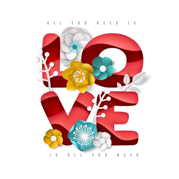 Free Vector realistic paper flowers 