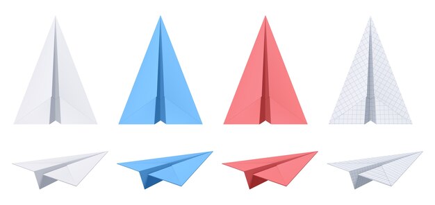 Realistic paper plane collection