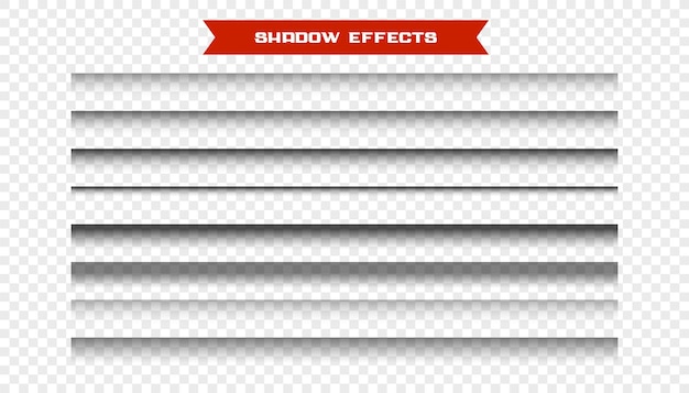 Realistic paper shadow effects set