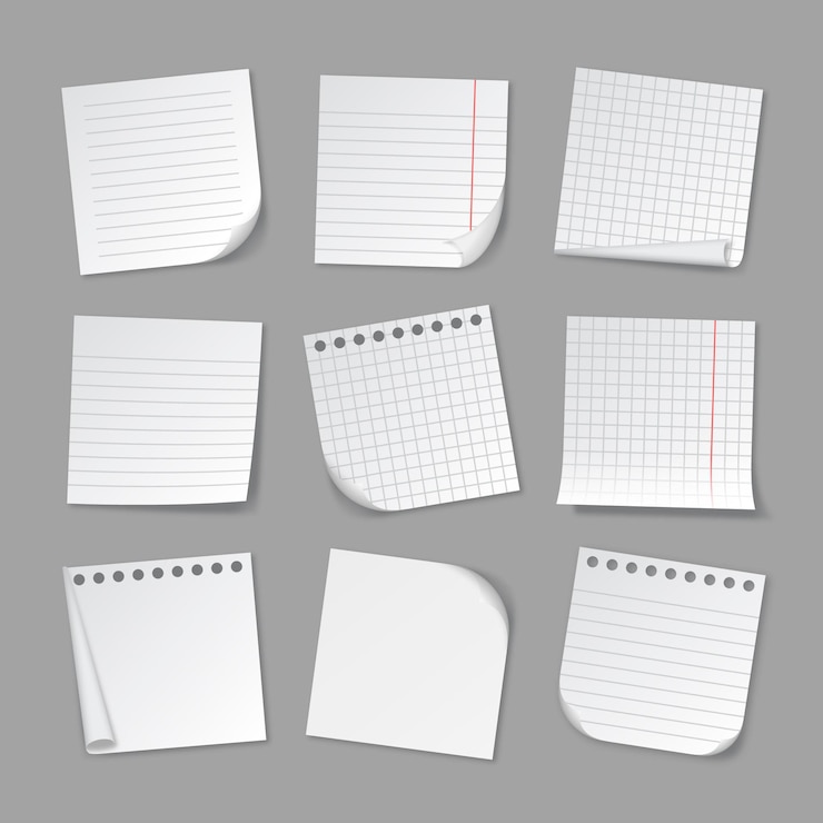 Free Vector realistic paper sticker collection