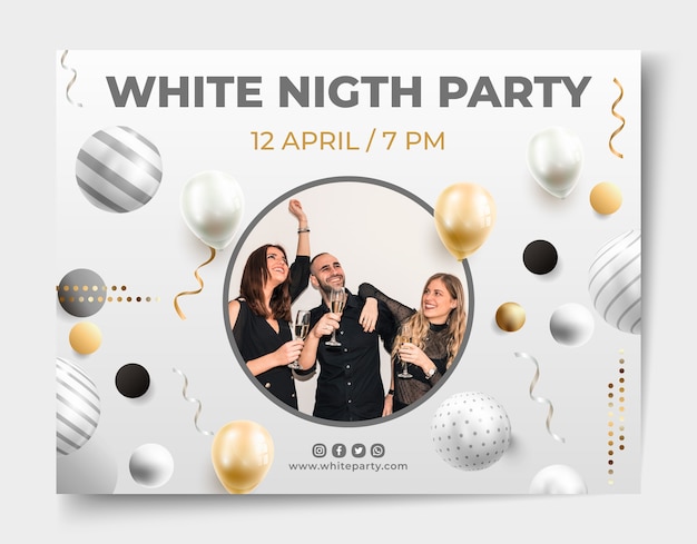 Free vector realistic  party template  design