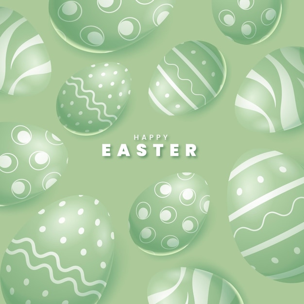 Free vector realistic pastel easter