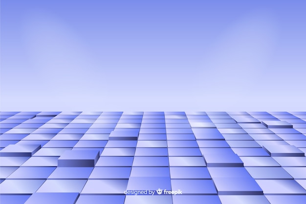 Realistic perspective cubes floor background