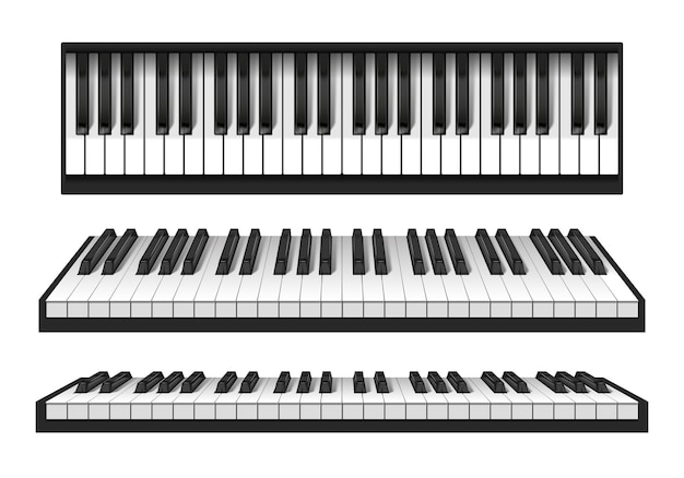 Set di tasti di pianoforte realistici