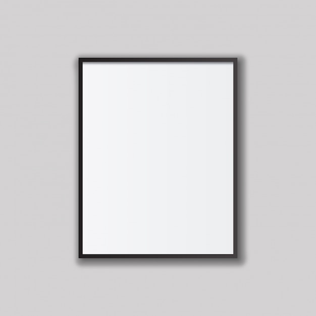 Бесплатное векторное изображение Пустой шаблон рамки кадра, изолированных на стене