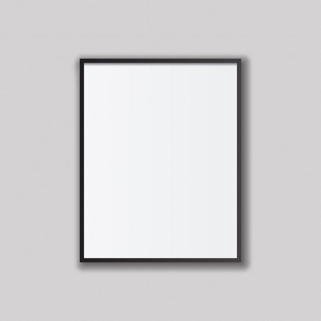 Realistic picture frame template