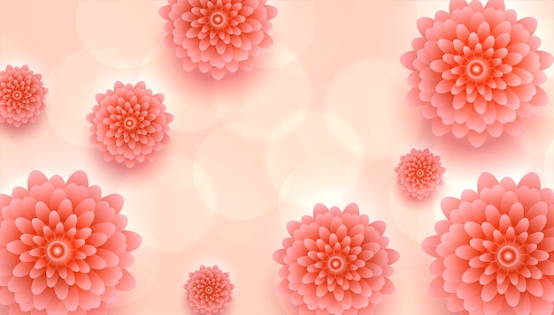 リアルなピンクの花の美しい背景