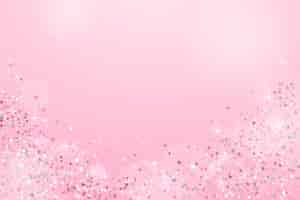 Free vector realistic pink and silver background