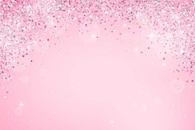 Free vector realistic pink and silver background