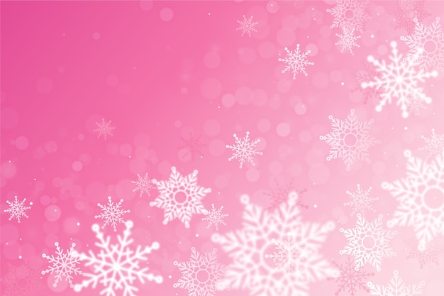 現実的なピンクの雪花の背景